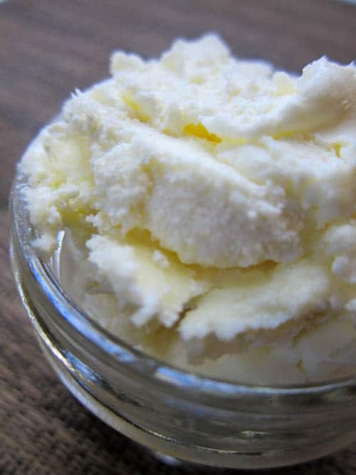 finished clotted cream in a jar