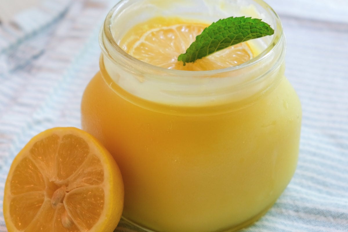lemon curd in a jar