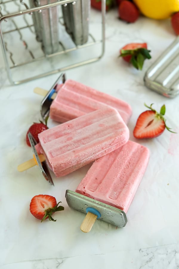 strawberry paletas