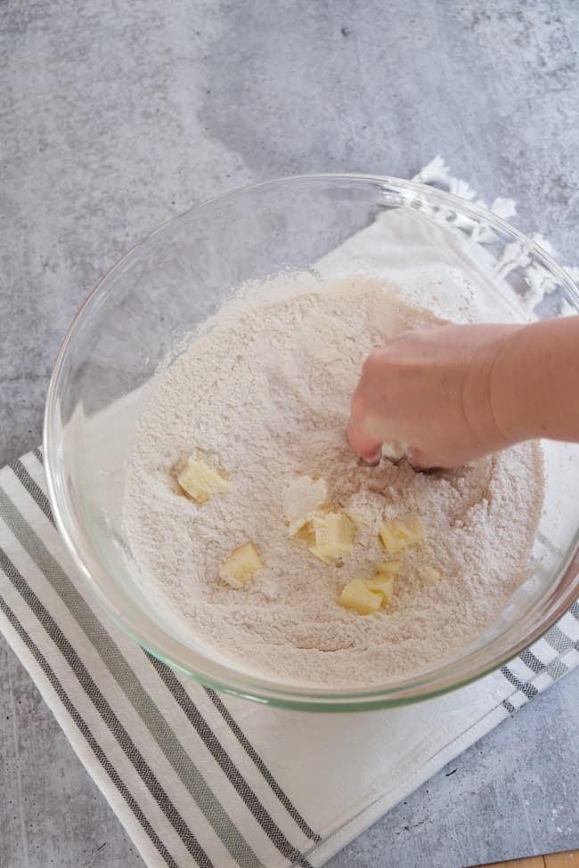 rub butter into flour