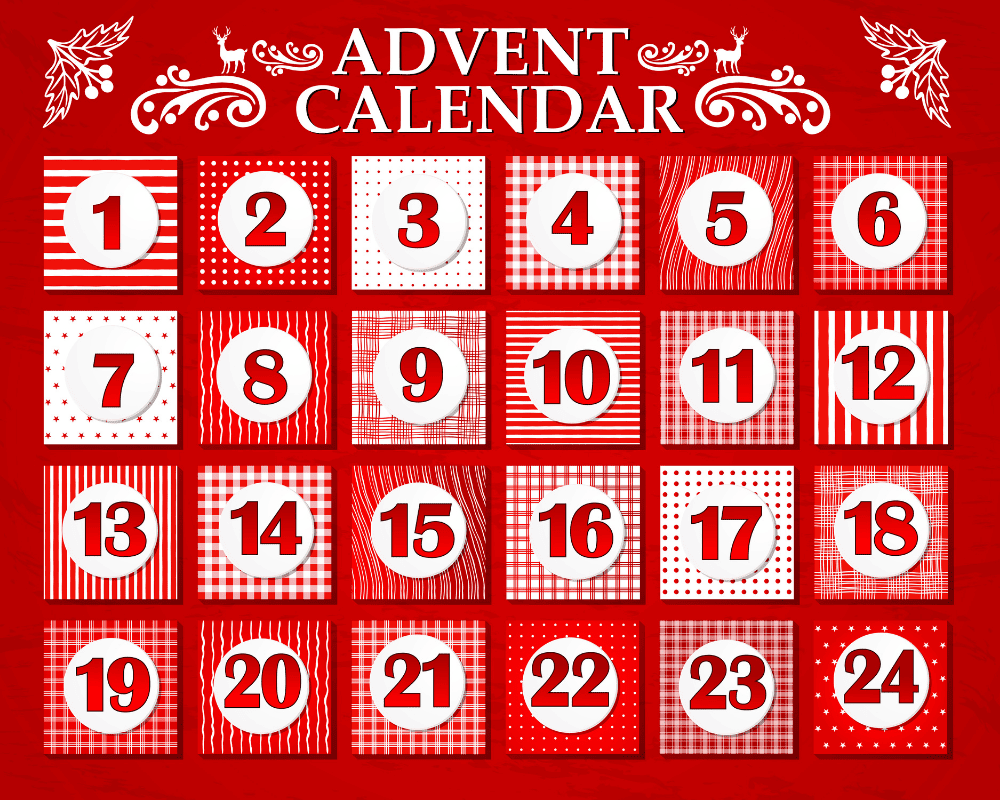 red Advent calendar