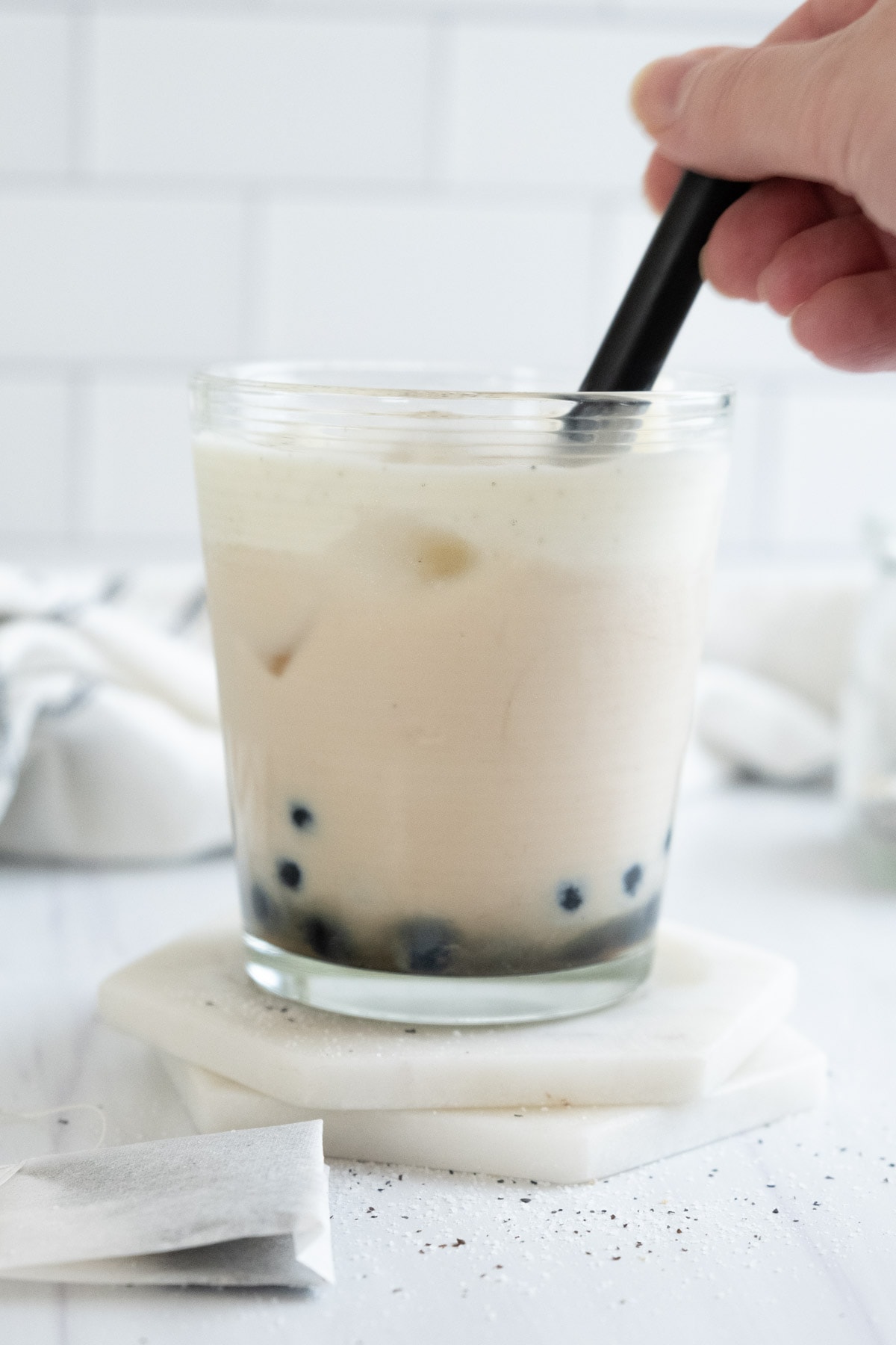 iced earl grey tea latte