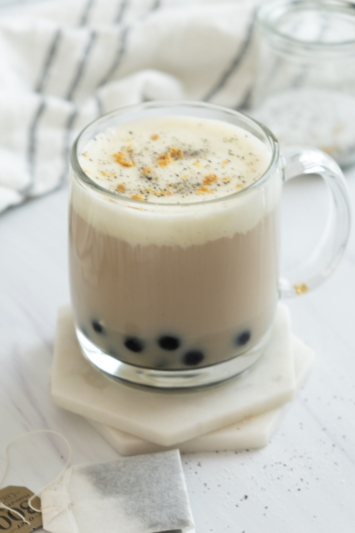 hot earl grey tea latte