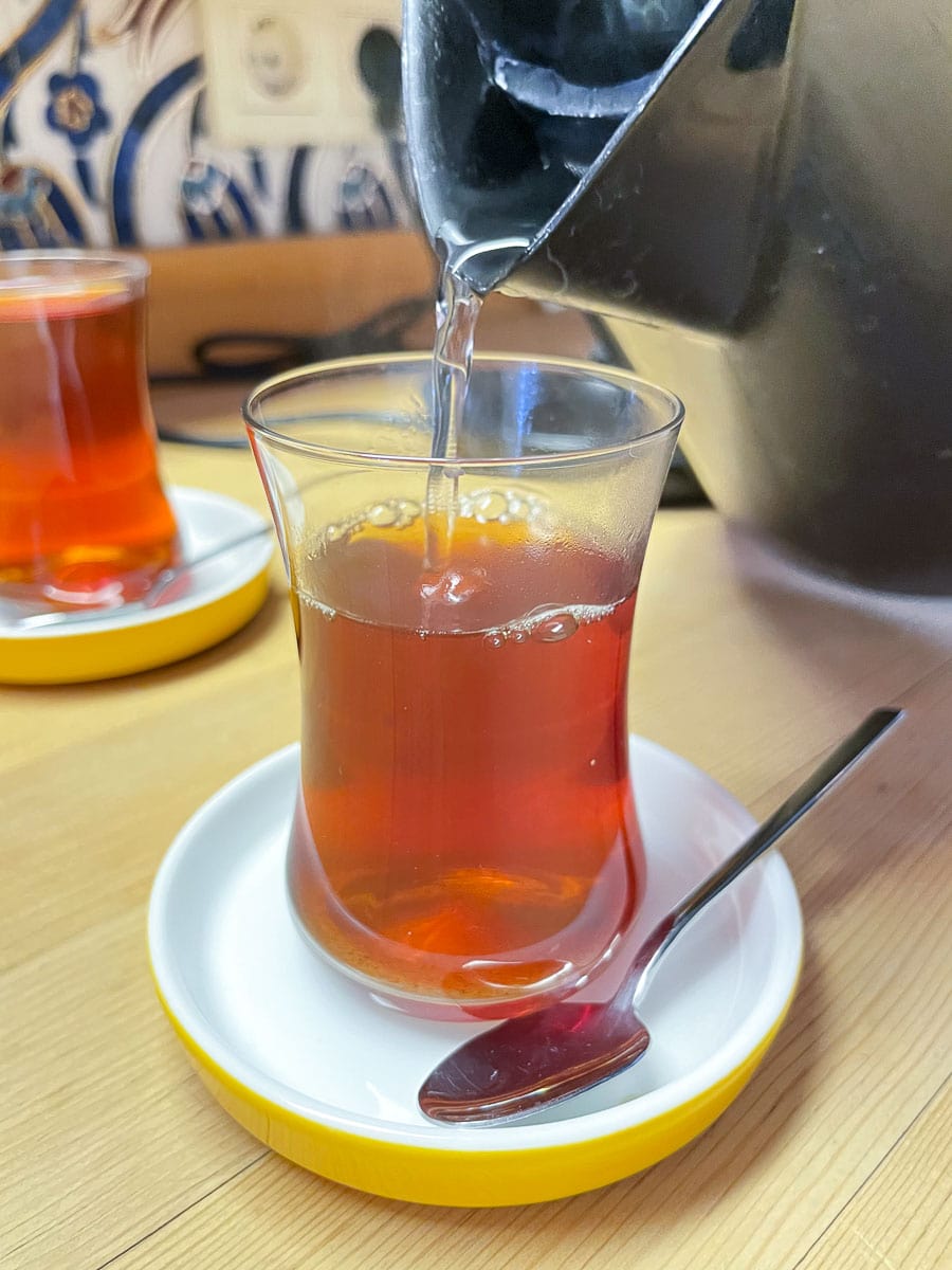 add water for weaker tea